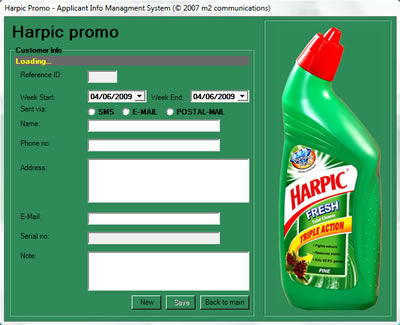 Software for harpic marketing promotion